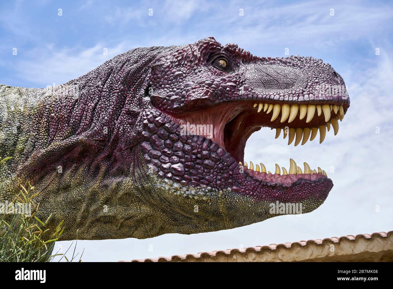 Replica titanosaurus sculpture at Sucre’s Dinosaur Park Bolivia Stock Photo
