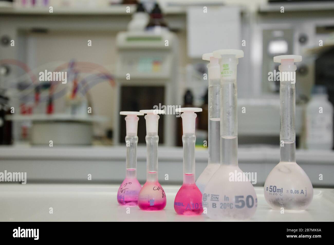 Wine laboratory at winery Stock Photo Alamy