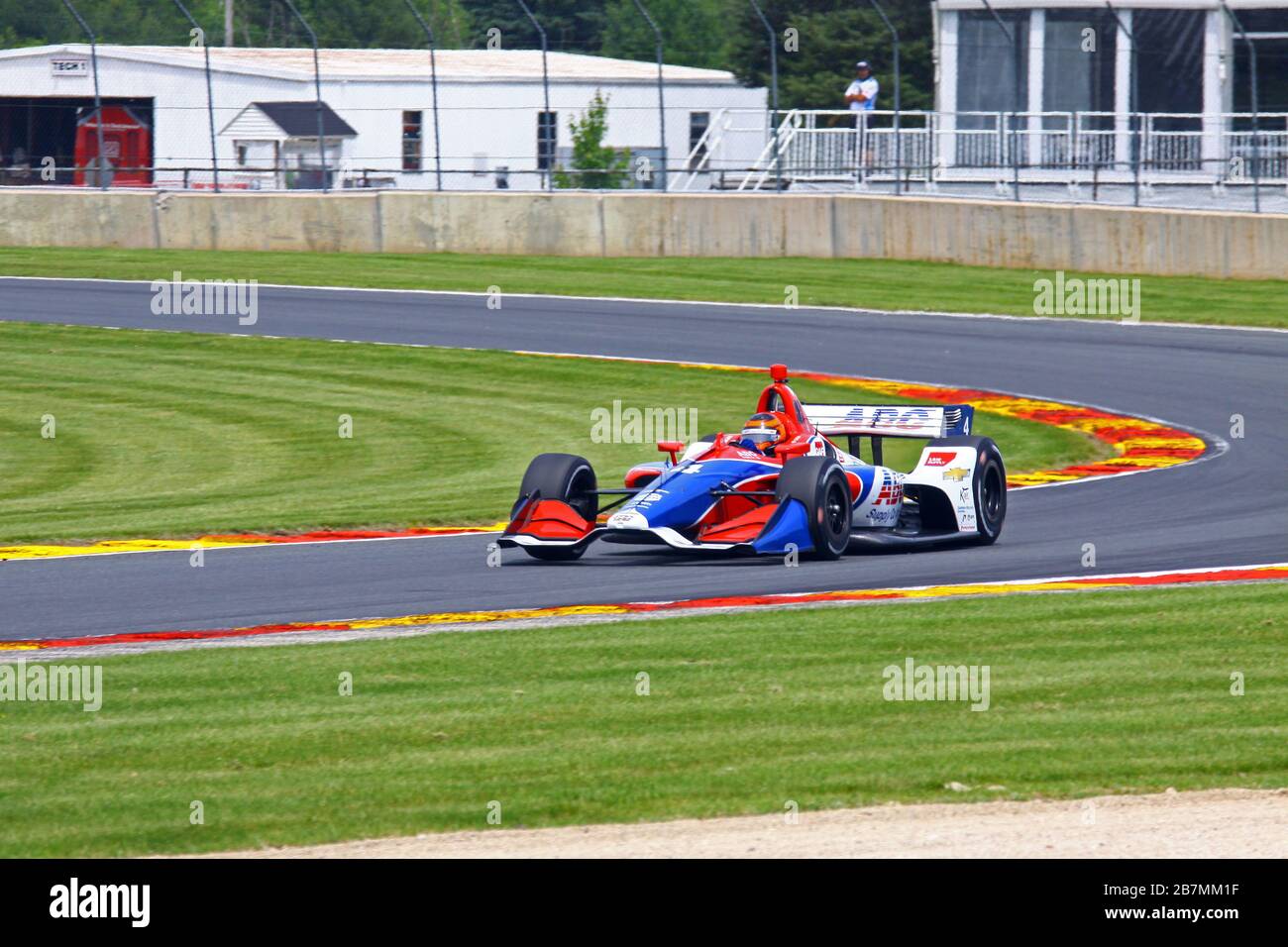 Elkhart Lake, Wisconsin - June 21, 2019: (driver), REV Group Grand Prix at Road America, on course for practice session. Stock Photo
