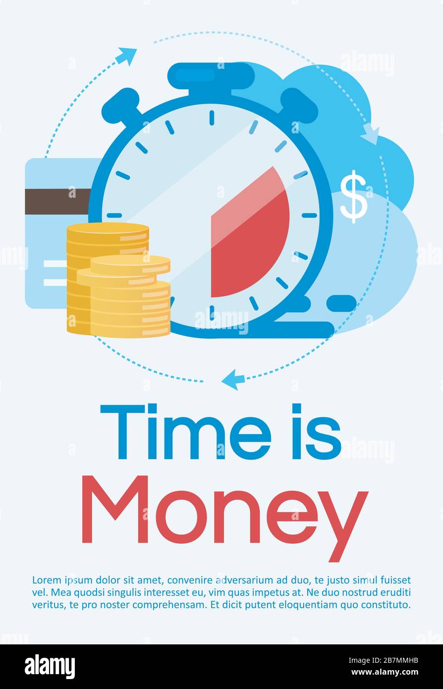 Time is money poster vector template Stock Vector Image & Art Alamy