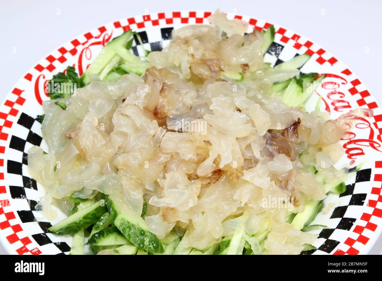 cucumber jellyfish wire, a chinese-style salad Stock Photo