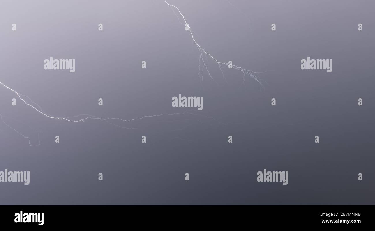 Lightning bolt in night sky Stock Photo - Alamy