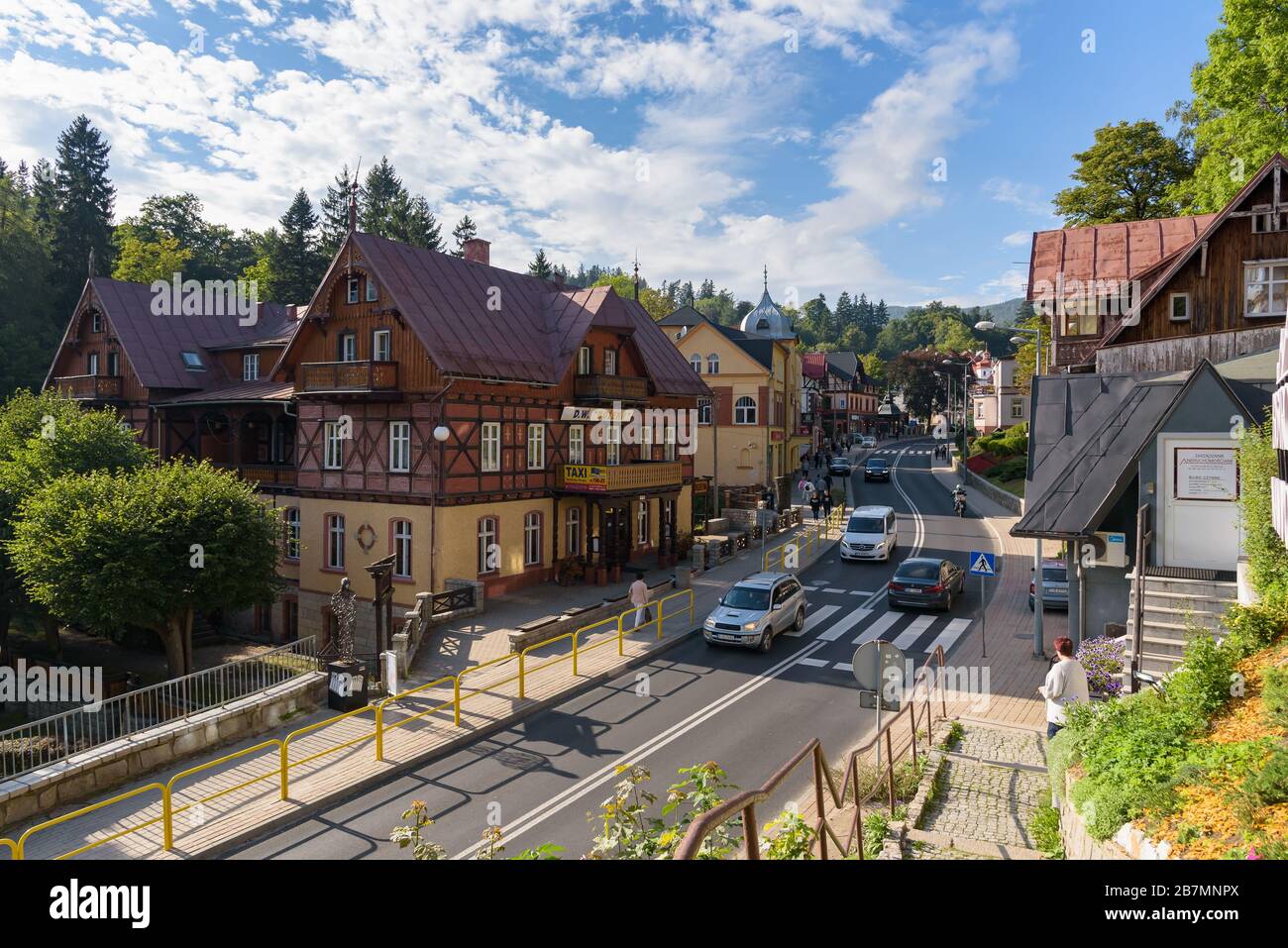 Szklarska Poreba Poland September 12 2019 View Of The Main Street 