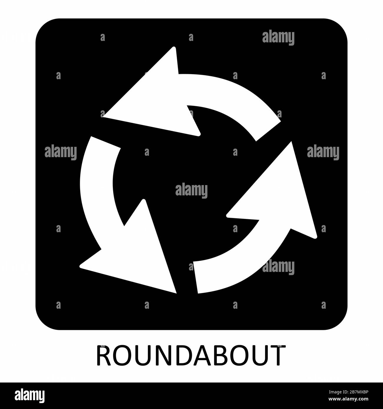 Roundabout Icon Sign Stock Vector