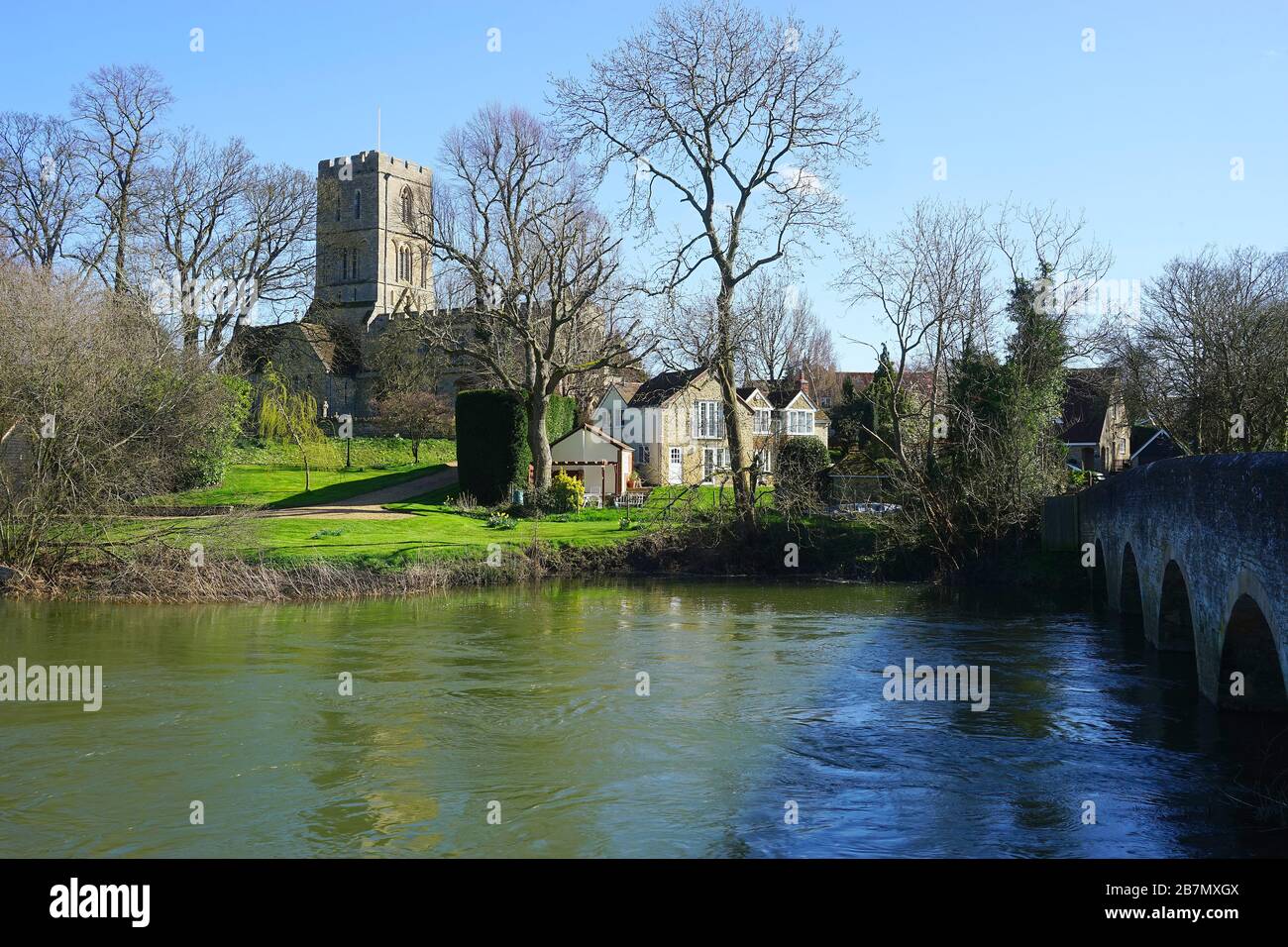 The riverside village of Felmersham Stock Photo Alamy