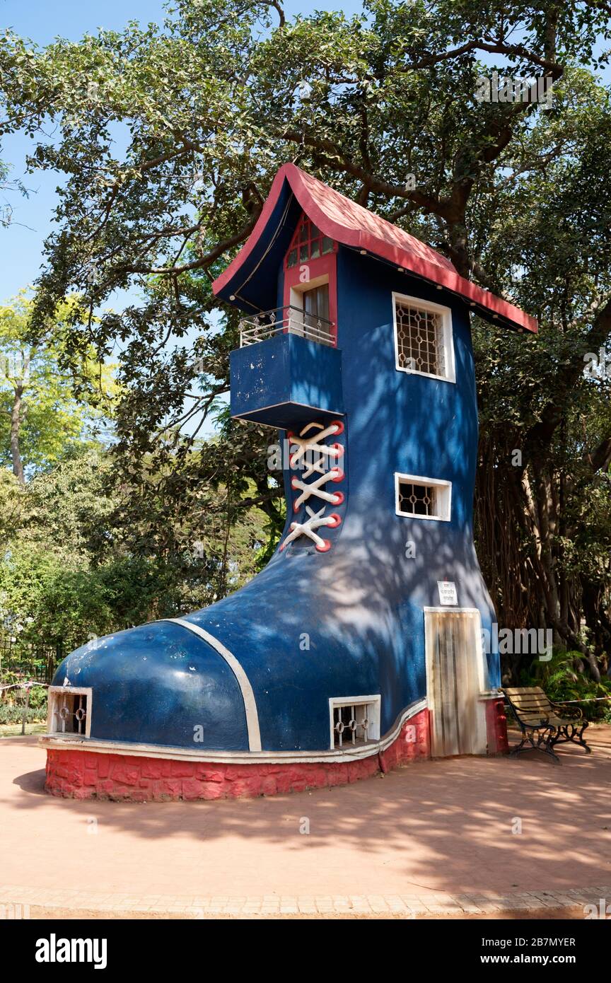 The giant concrete Shoe House for children adjoining Kamala Nehru Park