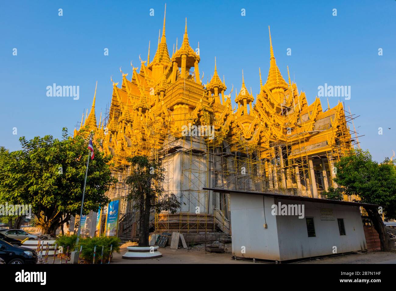 Wat Chan Tawan Tok, Phitsanulok, Thailand Stock Photo