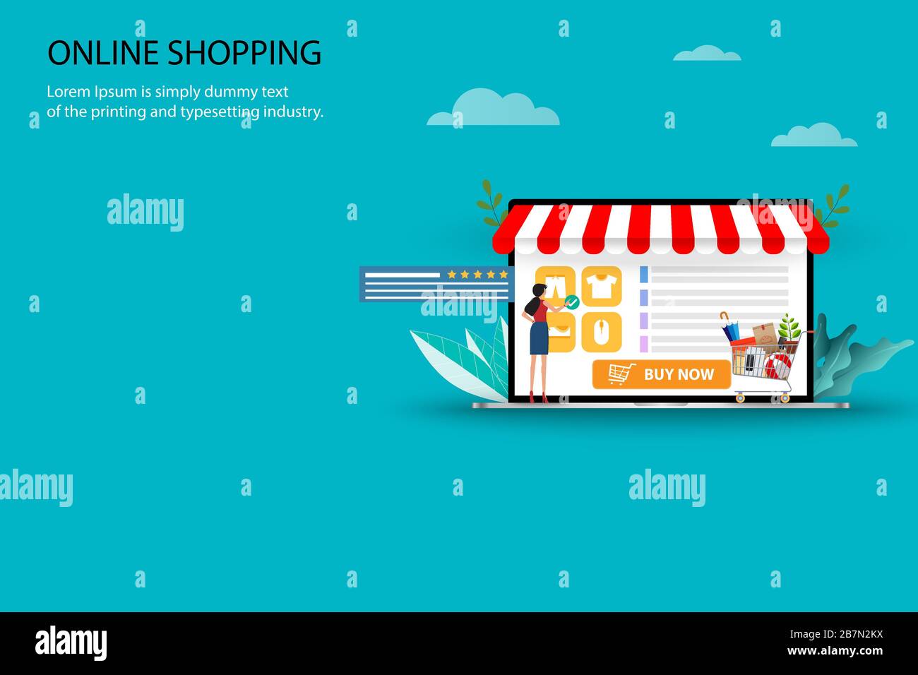 Digital shop front Stock Vector Images - Alamy
