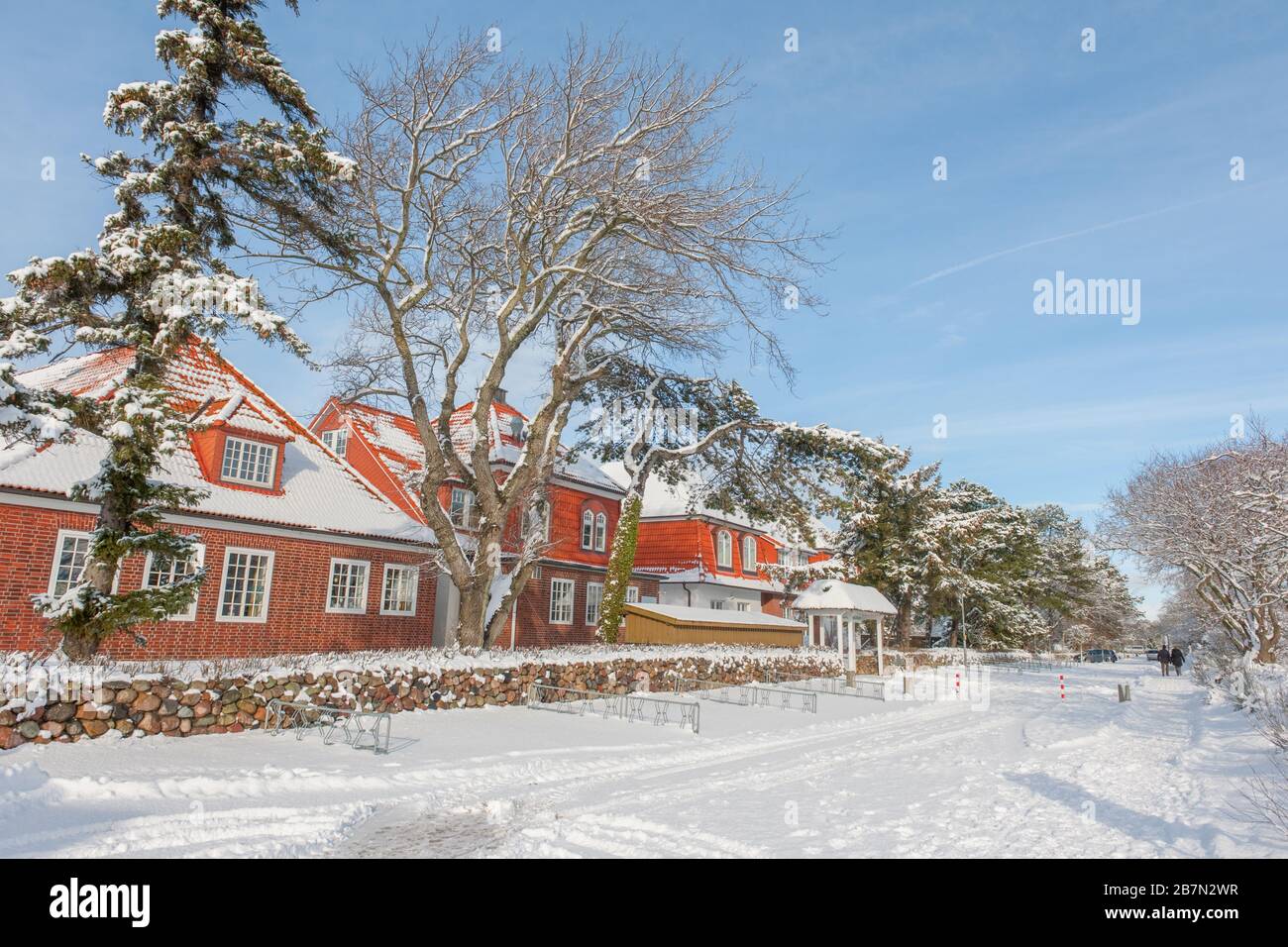 Extreme winter on the island of Föhr, North Sea, Unesco World Heritage, North Frisia, Schleswig-Holstein, North Germany, Europe Stock Photo