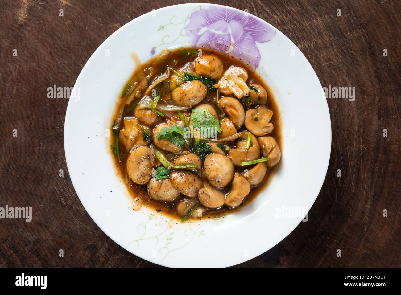 Chinese home-made fried mushrooms, Chinese Food Stock Photo - Alamy