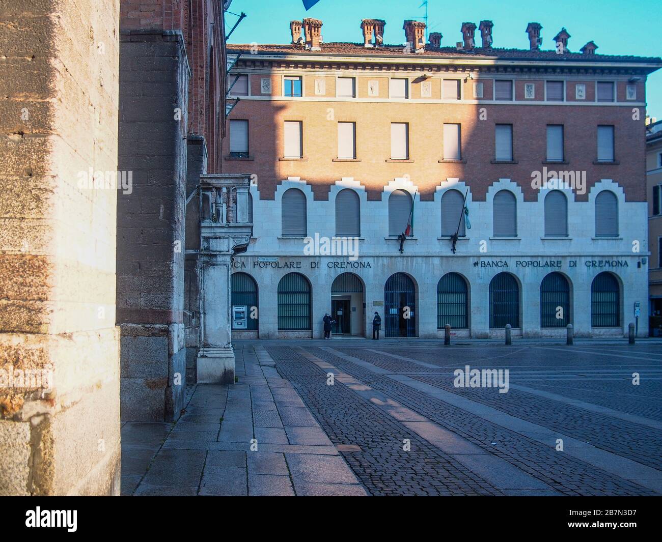 Quarantine and isolation during coronavirus pandemy in Cremona, Lombardia, Italy Stock Photo