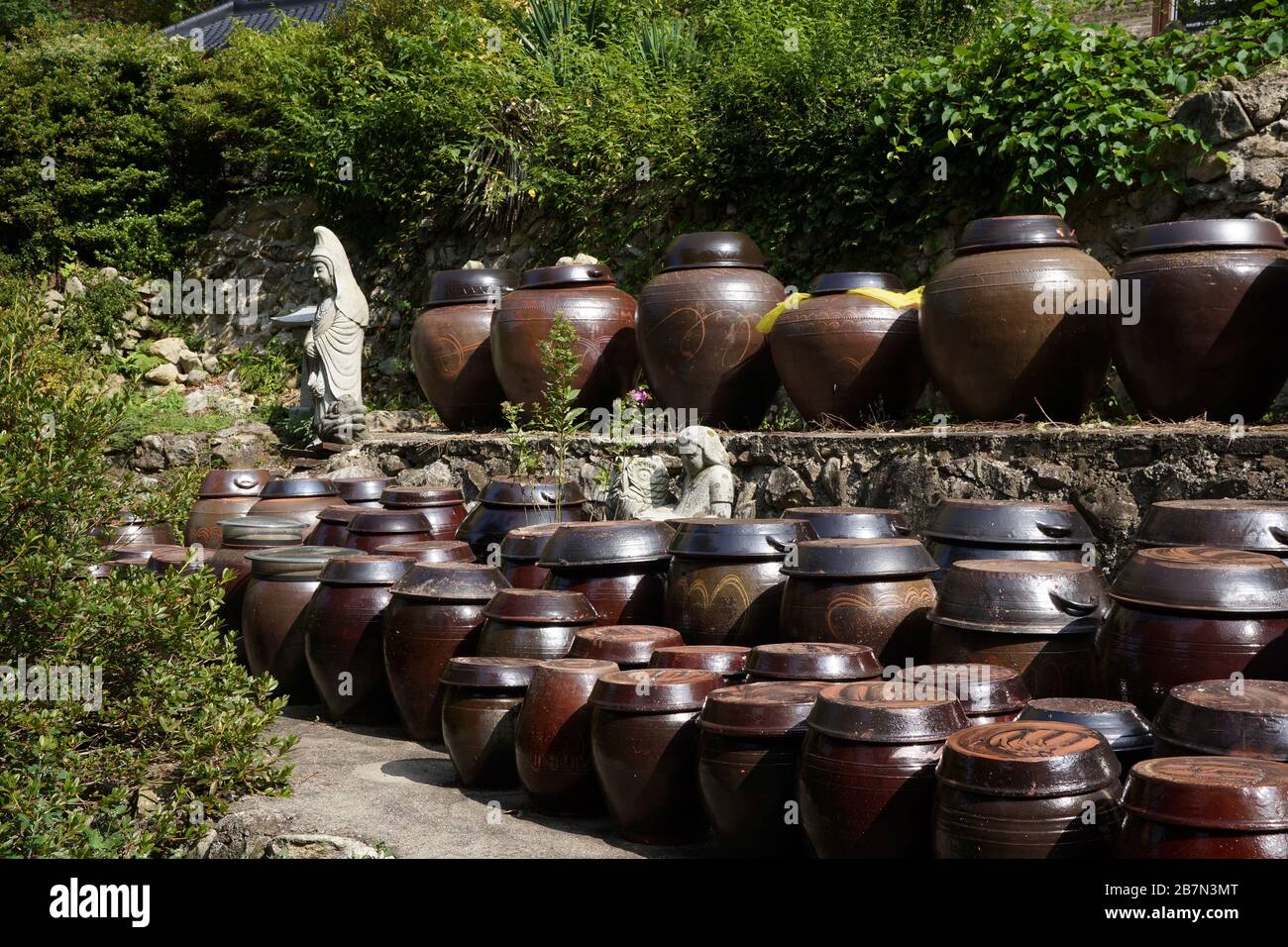 Pots for making Kimchi in South Korea Stock Photo Alamy