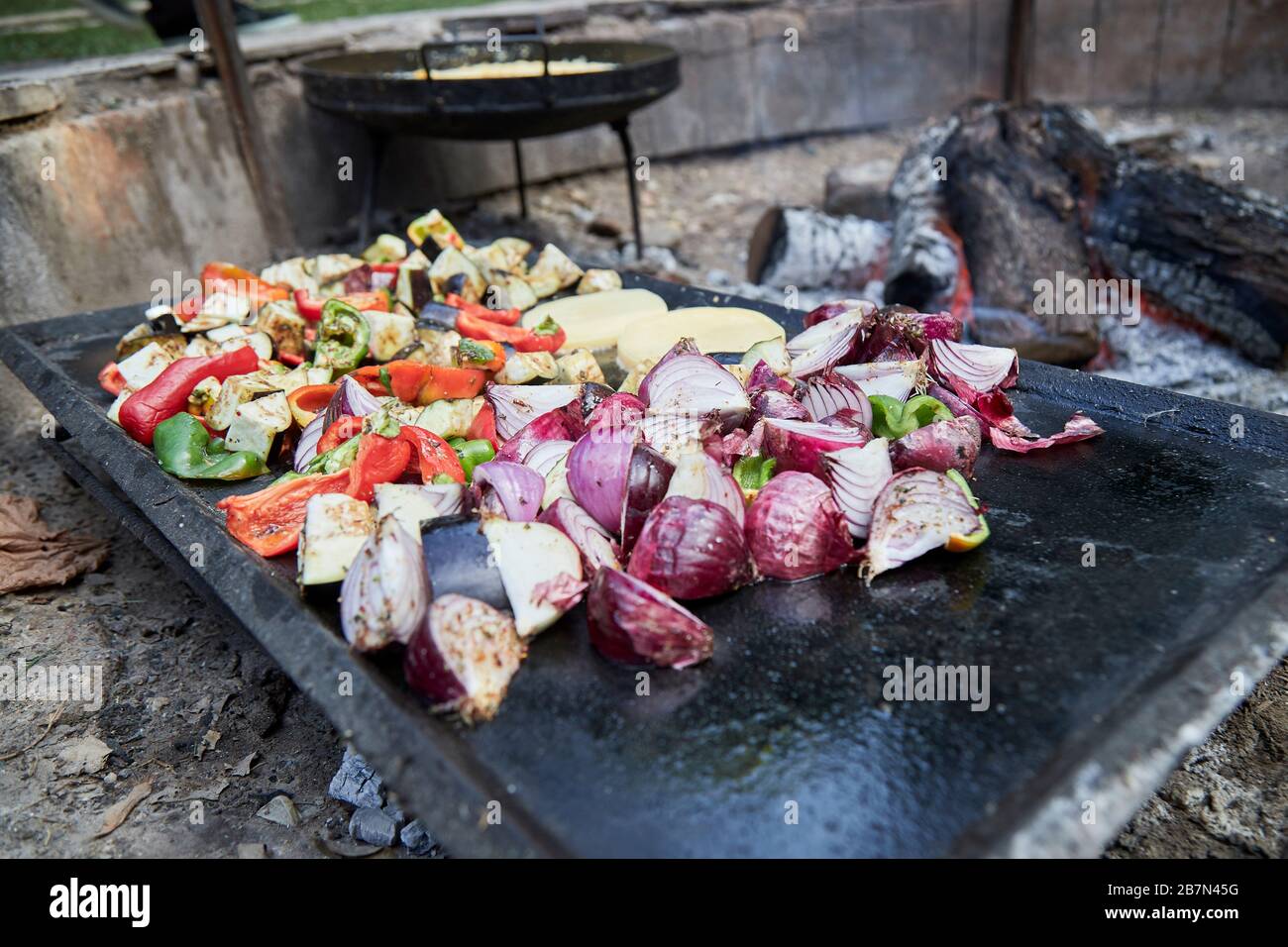 MENDOZA, ARGENTINA, February 08, 2020. Asado, country barbecue and  traditional Argentine cuisine, Casa de Campo, Guaymallén. Foto: Axel Lloret  / www Stock Photo - Alamy