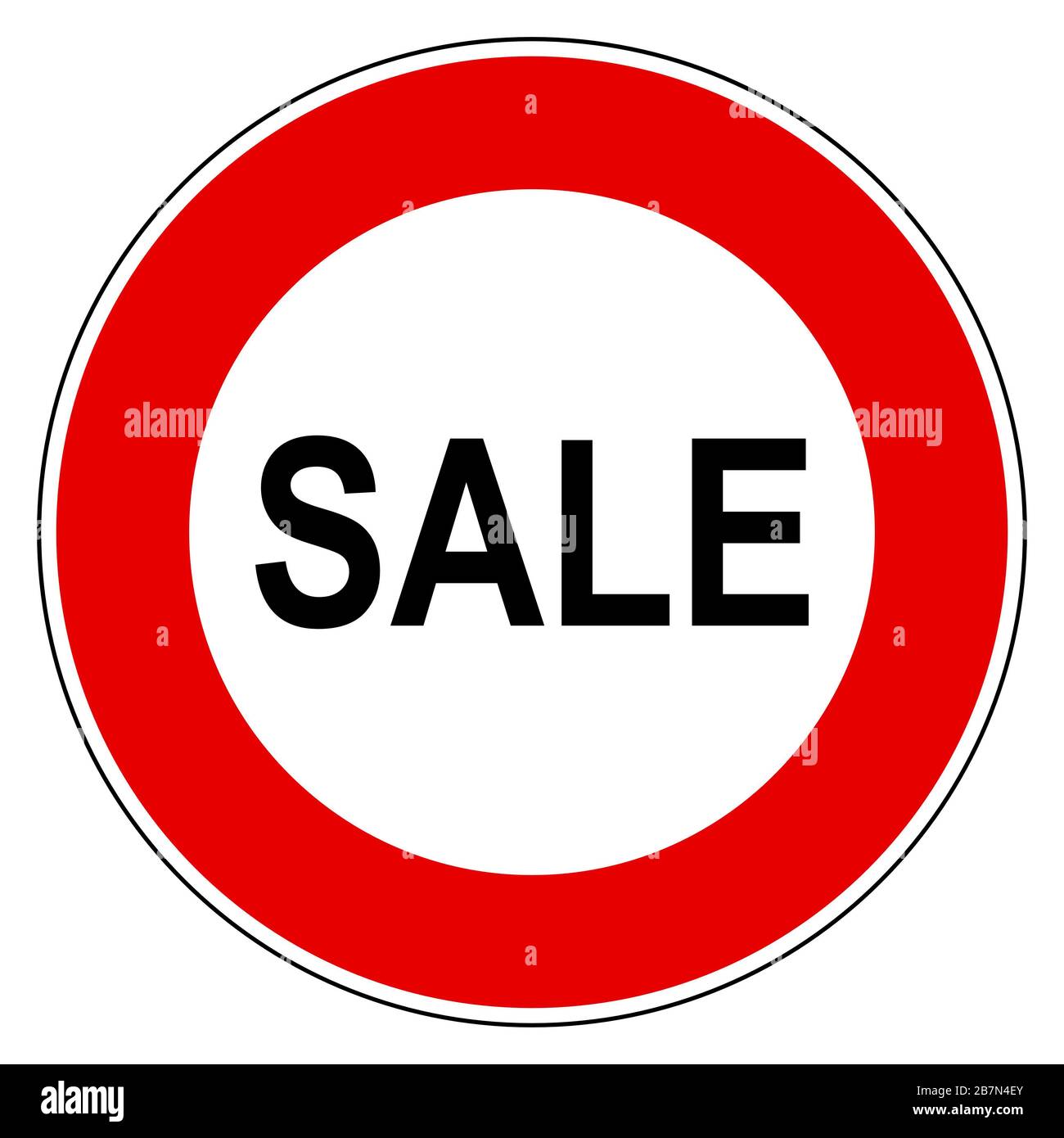 Sale and prohibition sign Stock Photo - Alamy