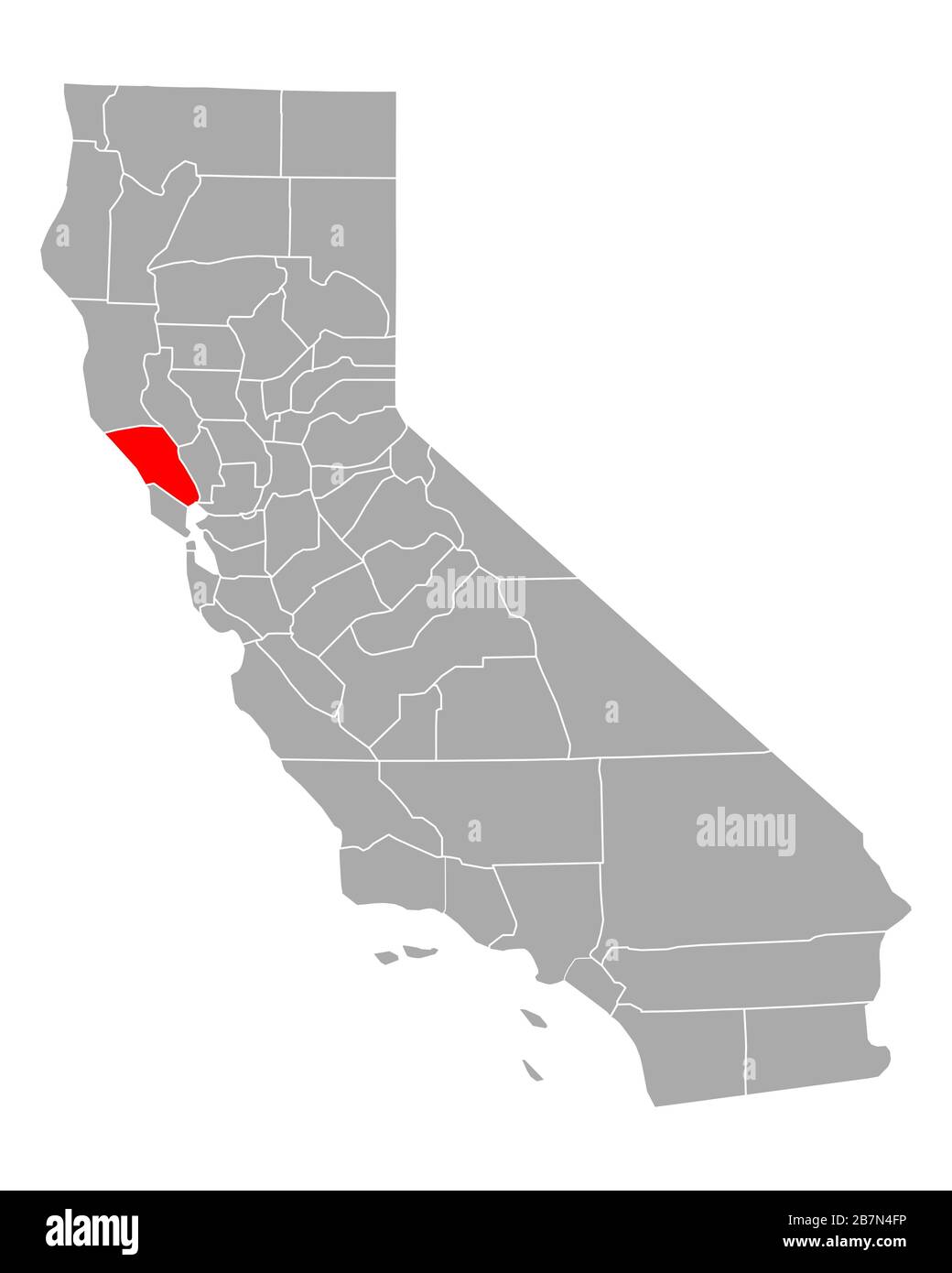 Map of Sonoma in California Stock Photo - Alamy