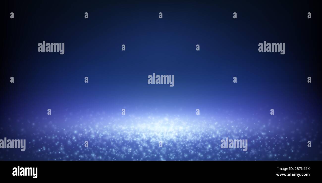 falling glittering dust spotlight, luxury blurred lights bokeh. vector Stock Vector