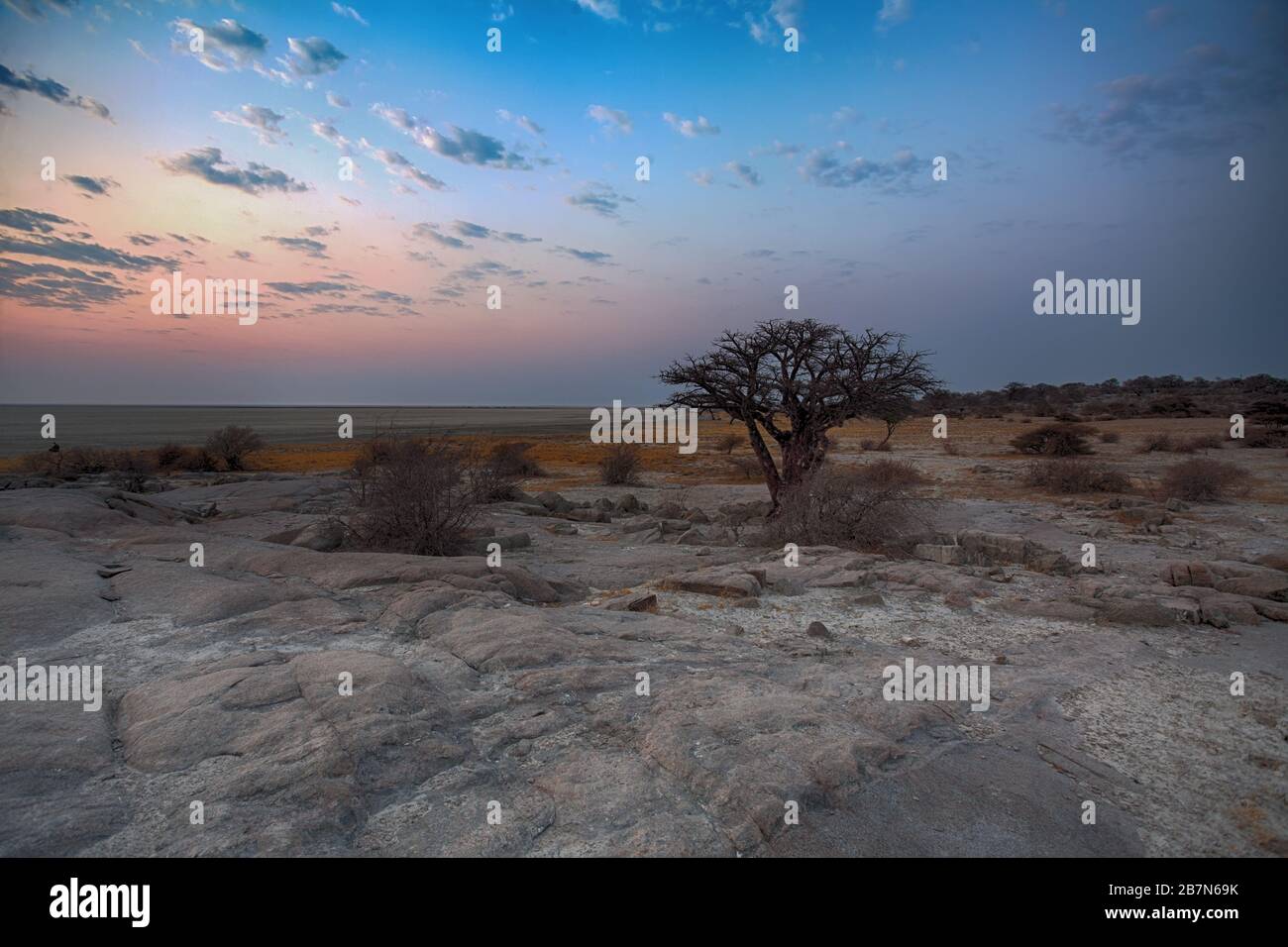 Sunrise on Kubu island Stock Photo