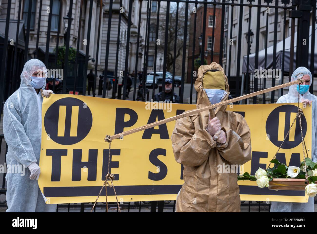 London, UK. 17th Mar, 2019. Extinction Rebellion protest outside Downing Street, London Credit: Ian Davidson/Alamy Live News Stock Photo