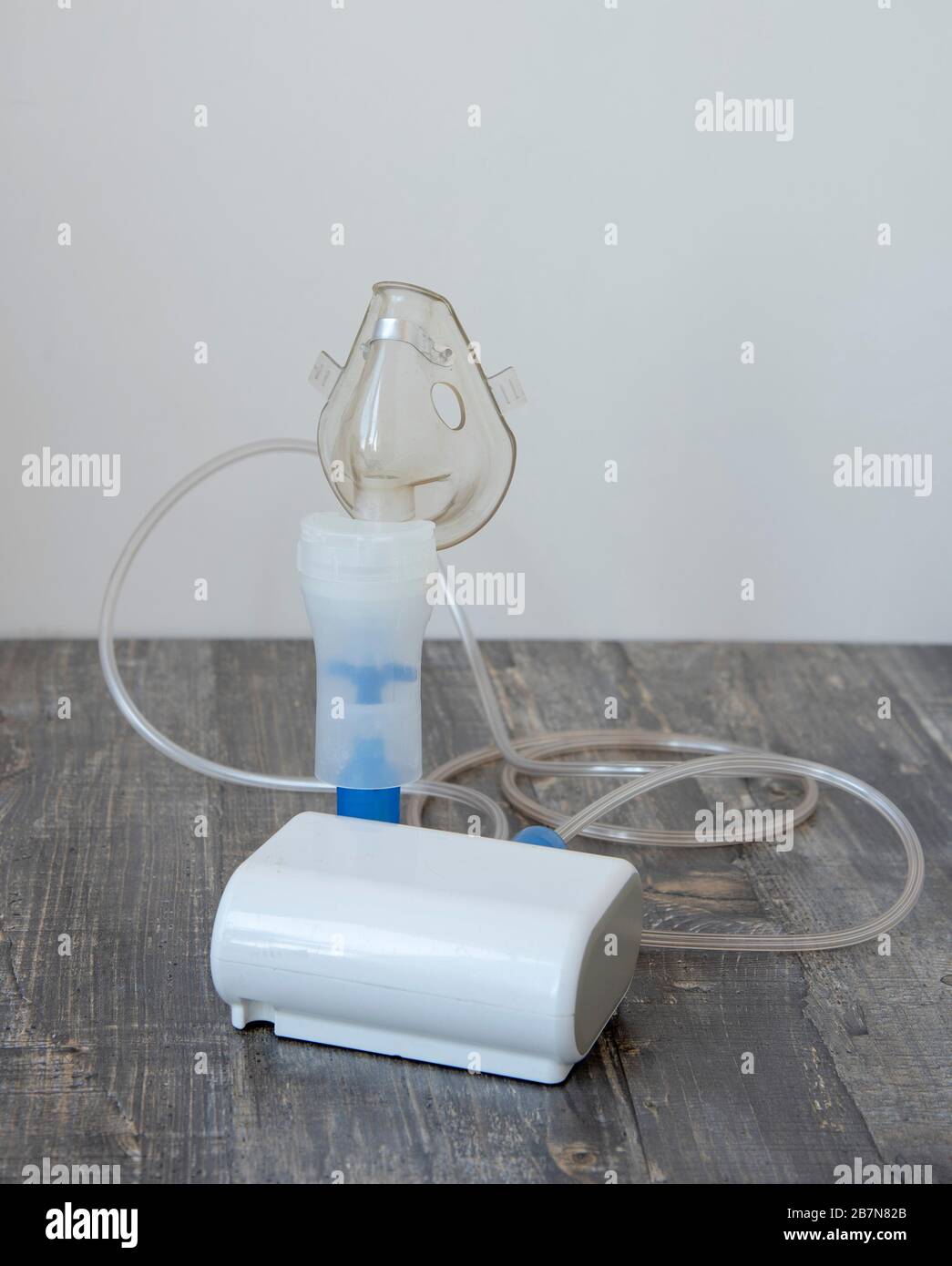 Medical equipment for inhalation with respiratory mask, nebulizer Stock