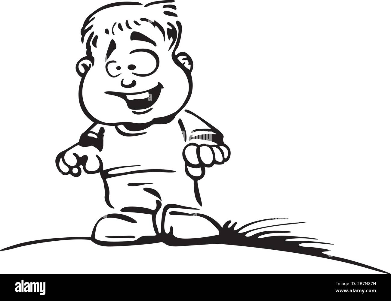 happy little boy Stock Vector Image & Art - Alamy