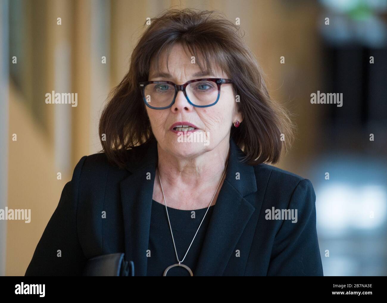 Edinburgh, UK. 17th Mar, 2020. Pictured: Jeane Freeman MSP - Cabinet Minister for Health and Sport. Ministerial Statement: Novel coronavirus COVID-19 update Credit: Colin Fisher/Alamy Live News Stock Photo