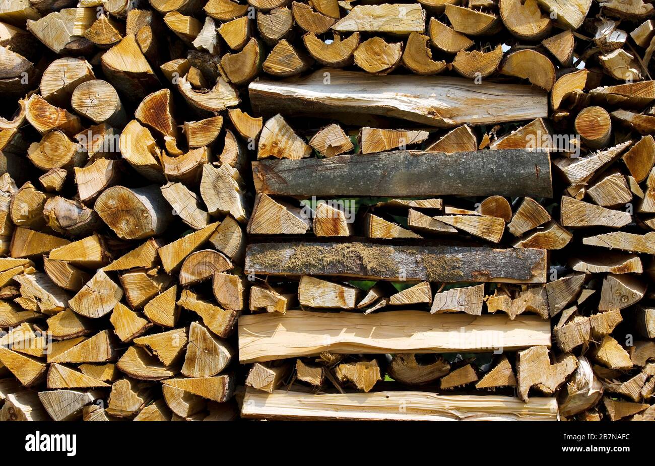 Wood industry, Stacked firewood, logs, Austria Stock Photo Alamy