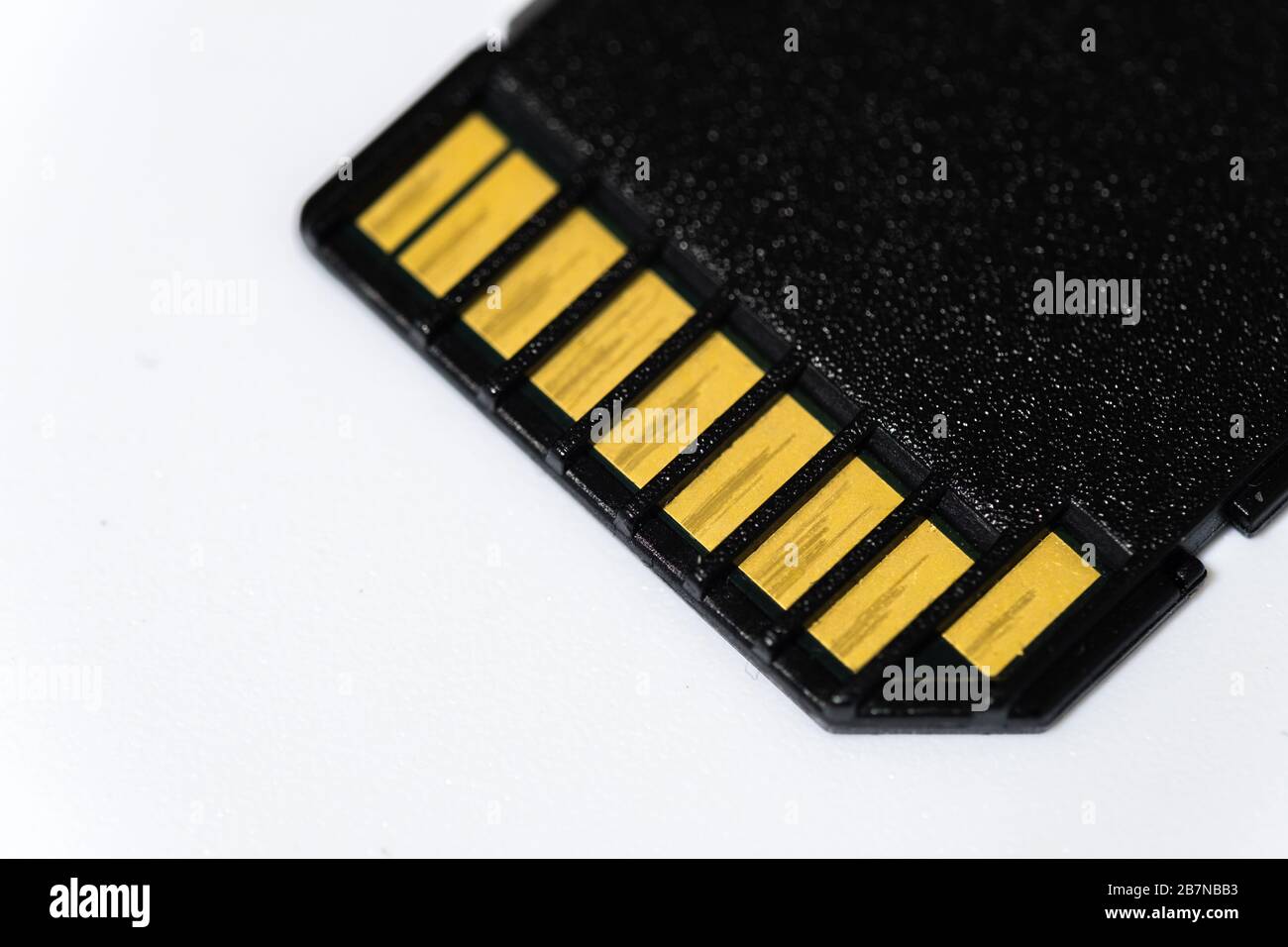 Black memory SD. card, isolated on white background Stock Photo