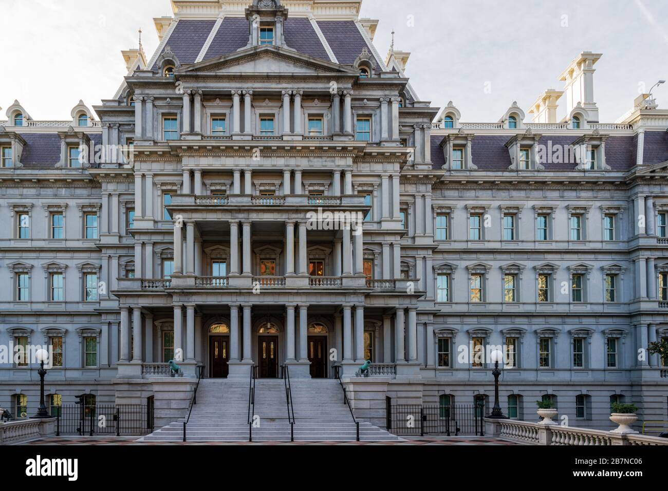 Washington, DC, USA — February 3, 2020 — Photo of the Eisenhower Executive Office Building on a winter morning. Stock Photo