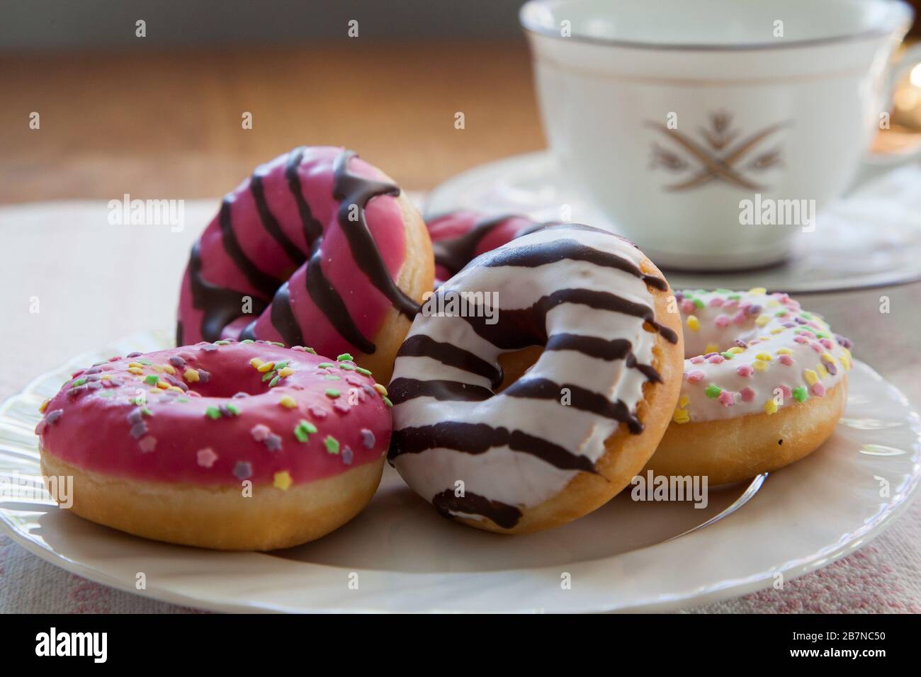 DOUGHNUT or Donut fried dought confections Stock Photo Alamy