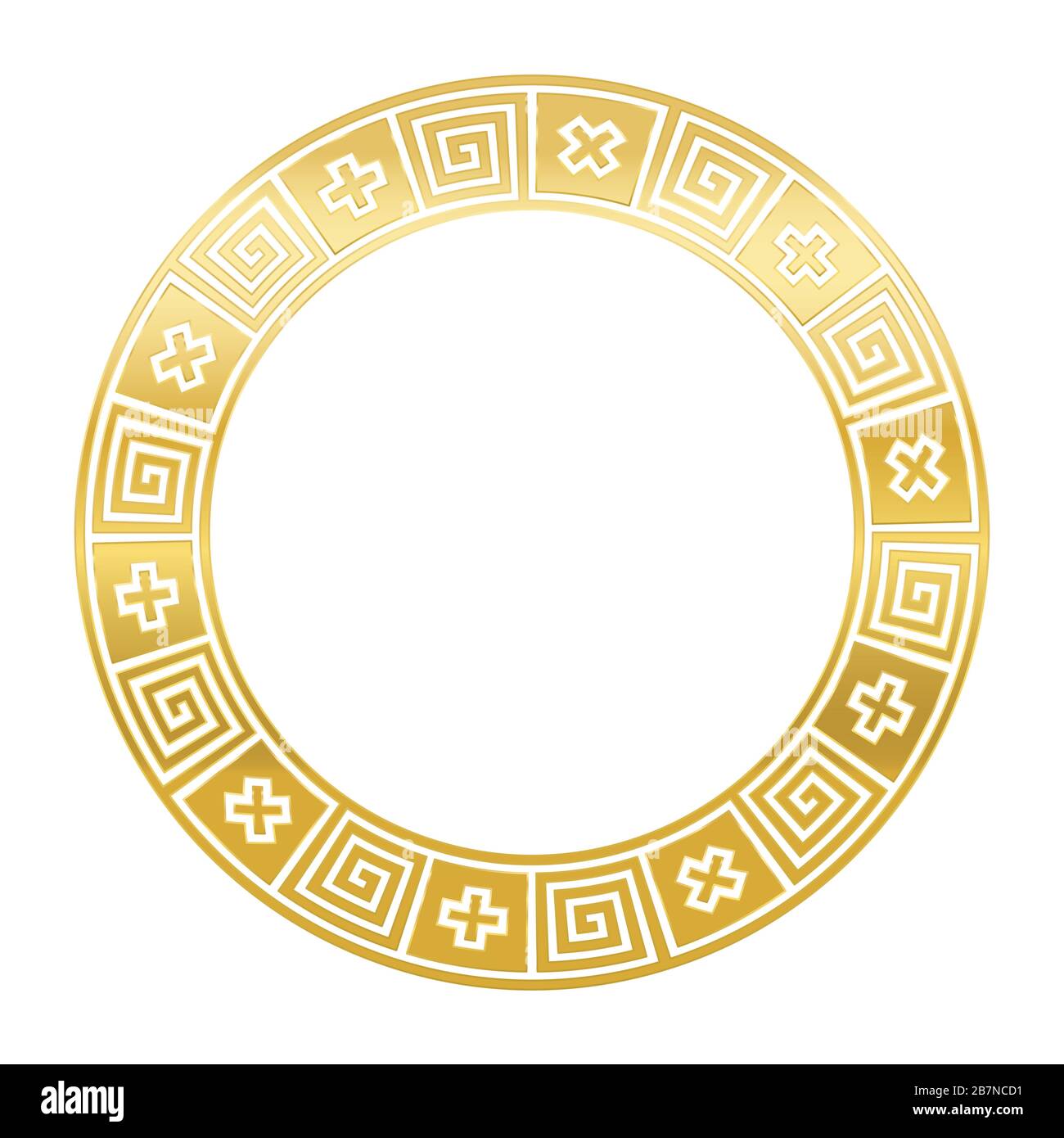 Greek Key Border Gold