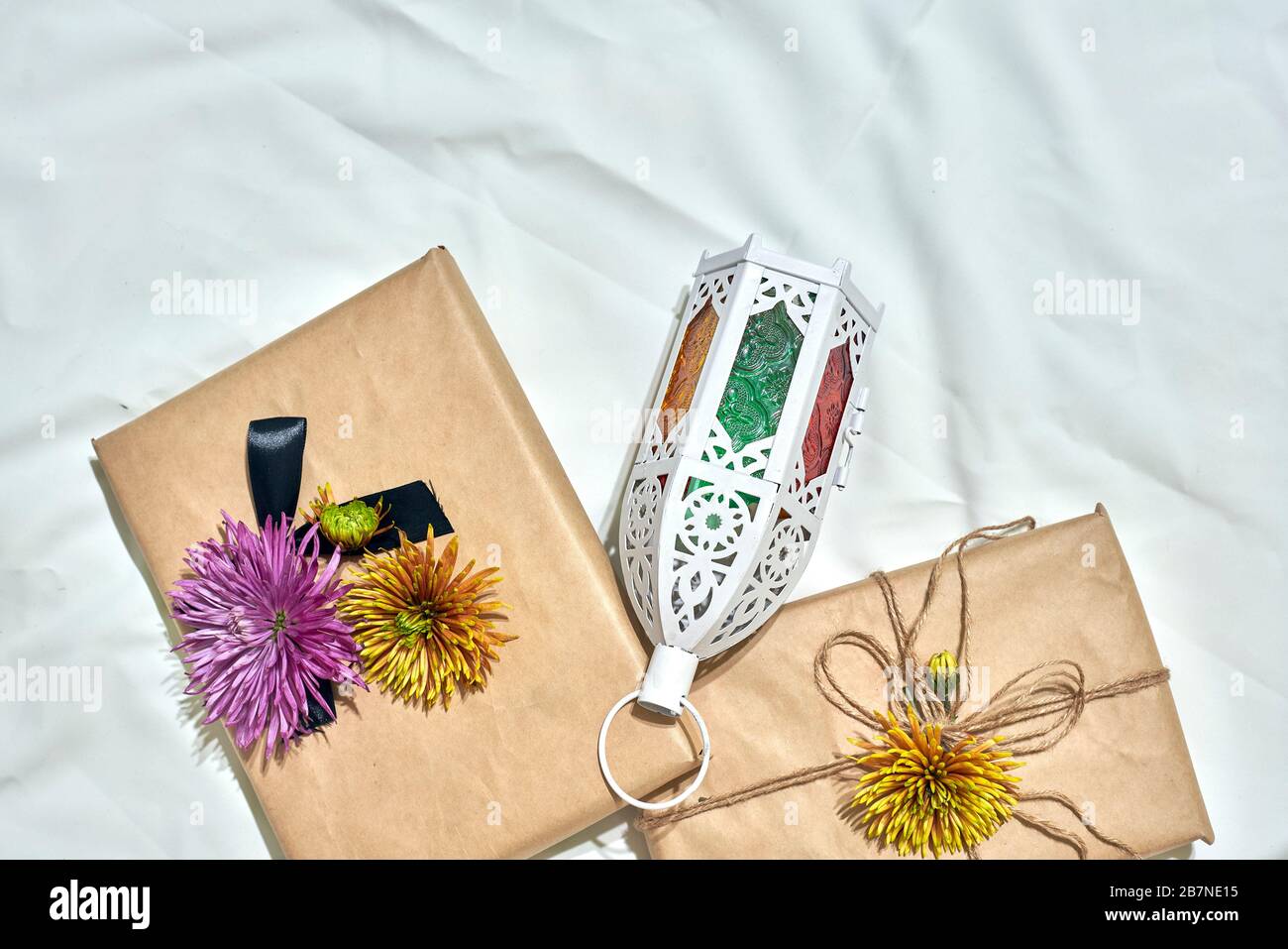 A gift box for family and friends. Ramadan present with traditional