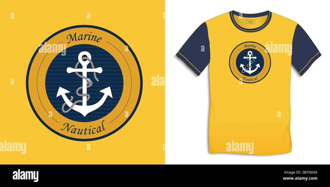 Properly Tied T-Shirt - Logo Pocket on Front - Graphic on Back - Blue Marlin on Marine Mist