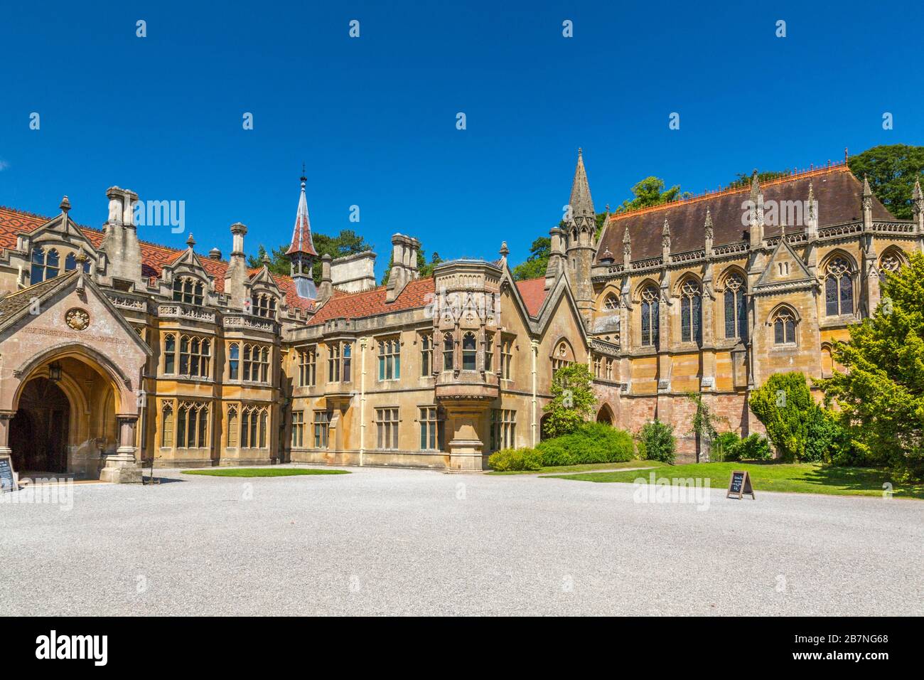 Victorian Gothic Revival architecture at Tyntesfield House, nr Wraxall, North Somerset, England, UK Stock Photo