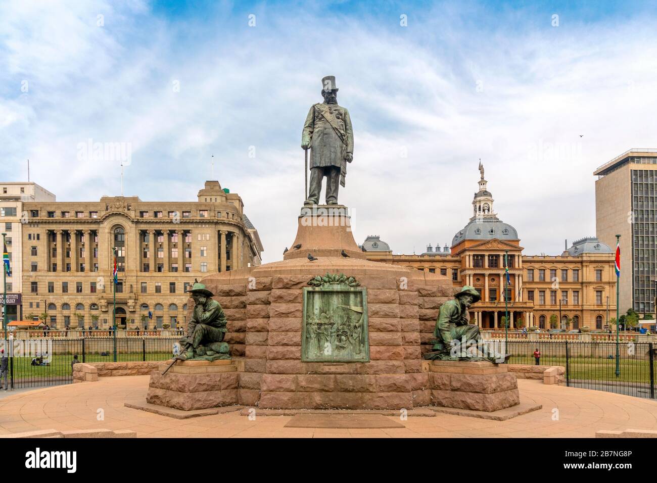 Statue on Church Square in Pretoria Central, capital city of South Africa Stock Photo