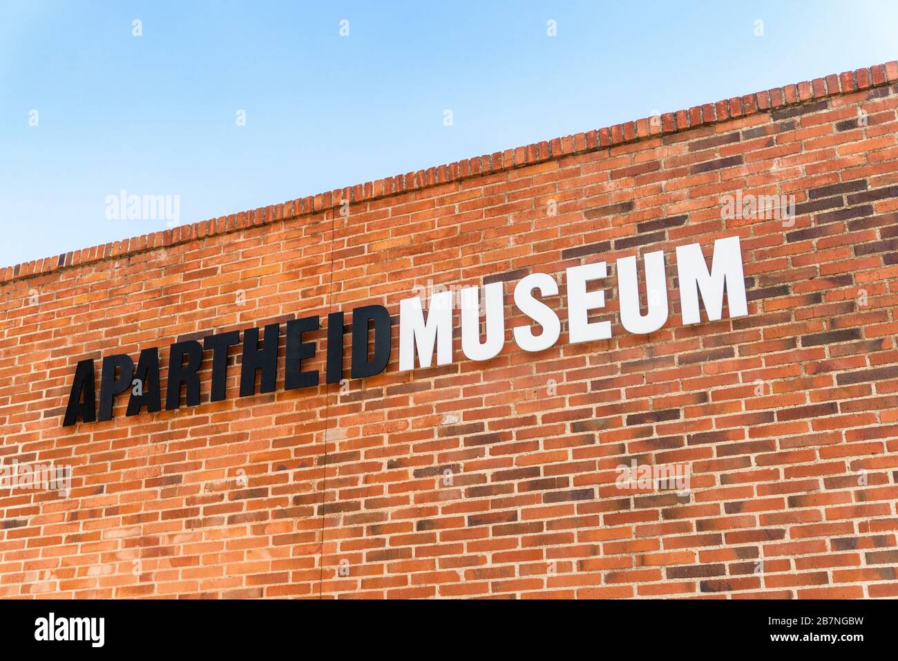 Johannesburg, South Africa - May 25, 2019: Apartheid museum sign Stock Photo