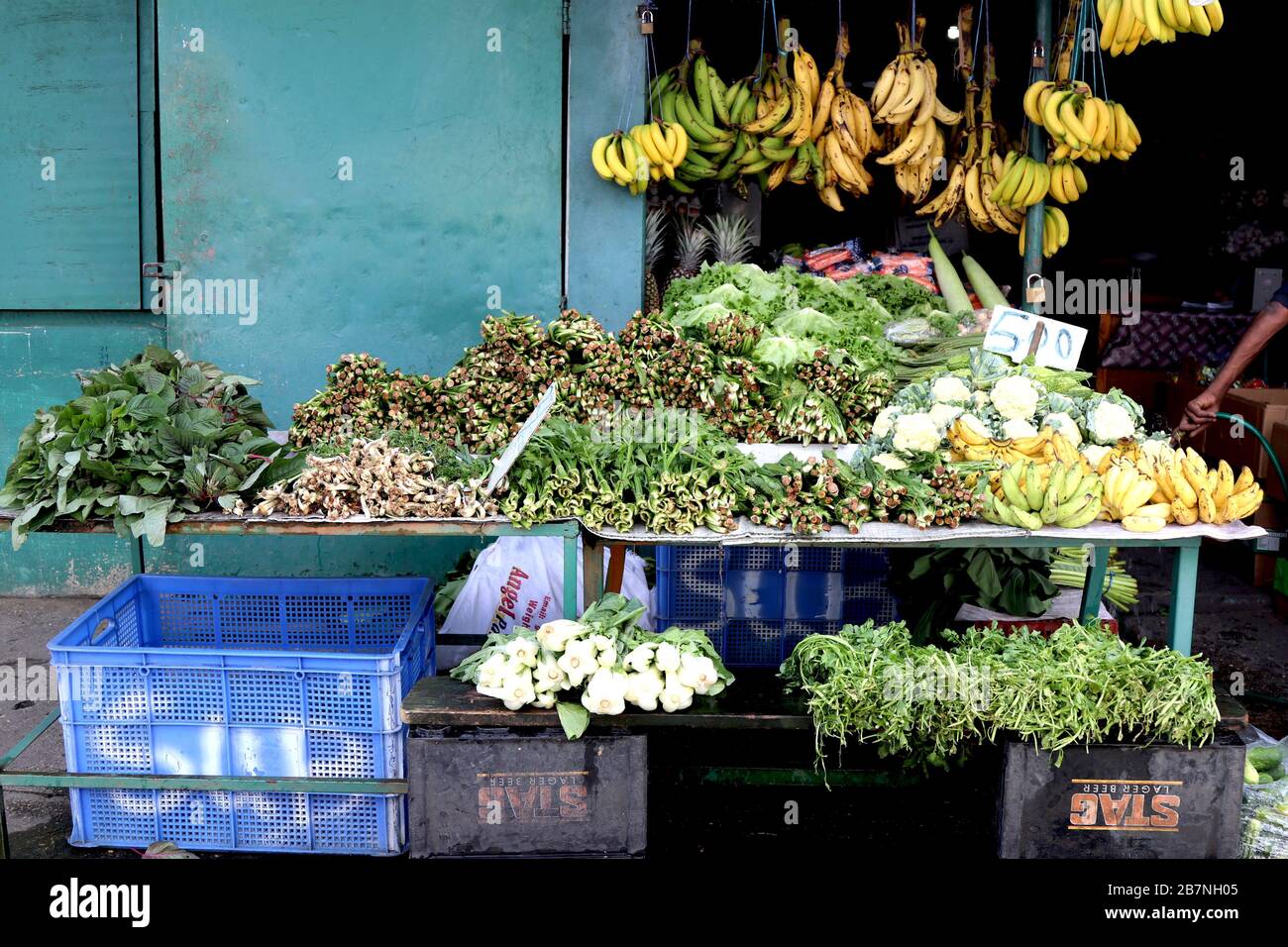Tropical Fruits and Vegetables For Sale, Trinidad and Tobago, W.I Stock