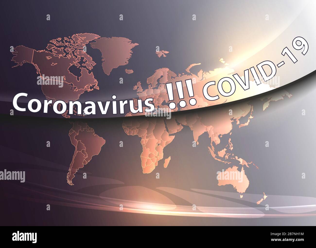 World map Coronavirus COVID-19  alert vector Stock Vector