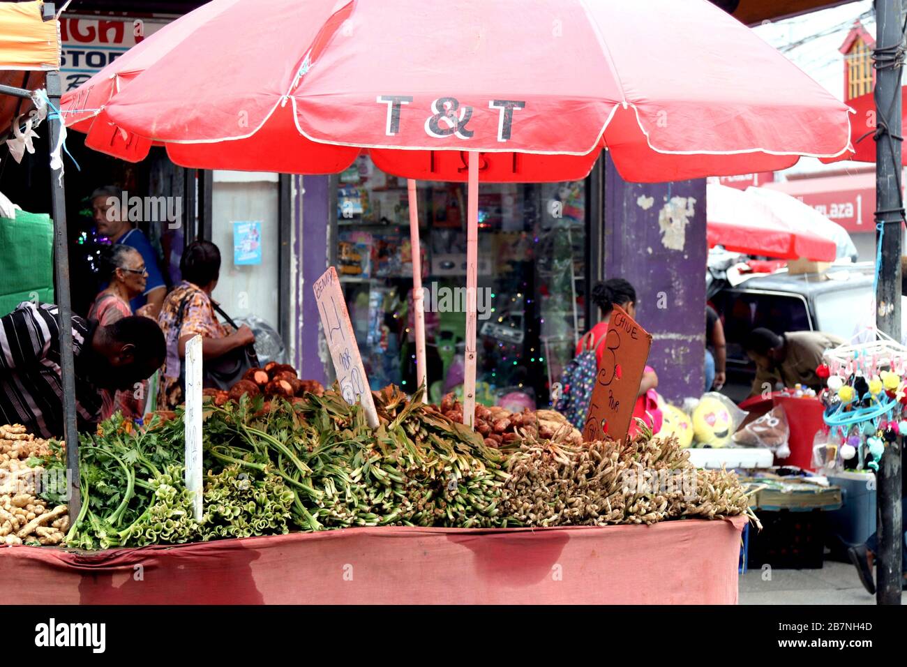 Tropical Fruits and Vegetables For Sale, Trinidad and Tobago, W.I Stock