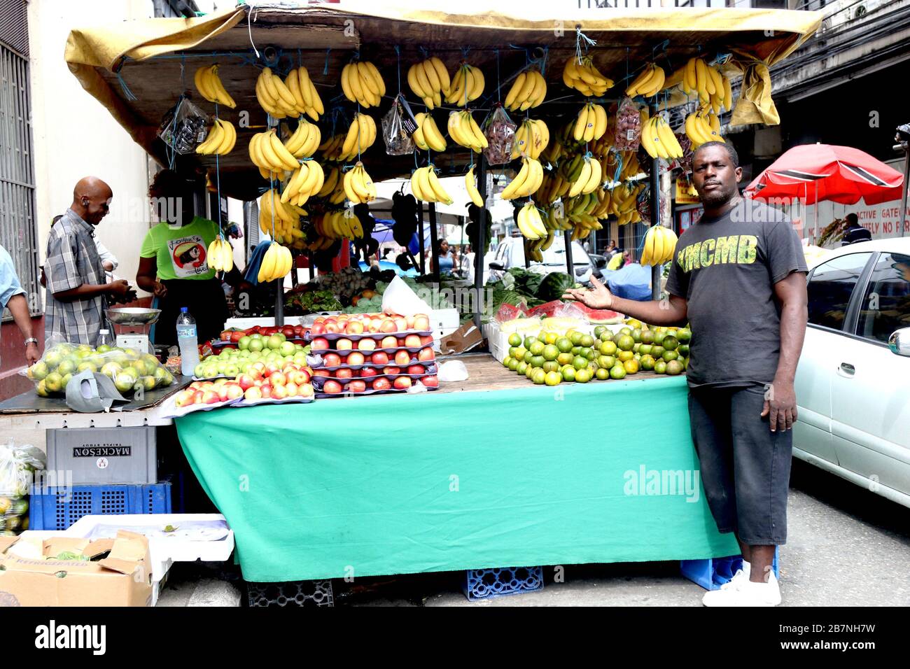 Tropical Fruits and Vegetables For Sale, Trinidad and Tobago, W.I Stock