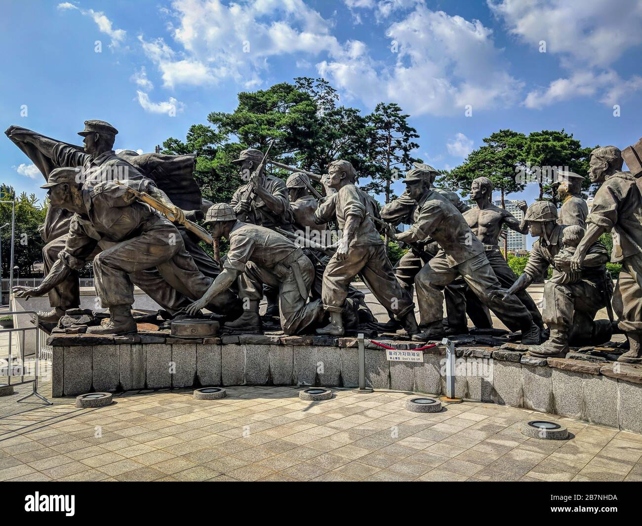 Seoul, South Korea - September 22, 2018 : Statues at the War Memorial of Korea Stock Photo
