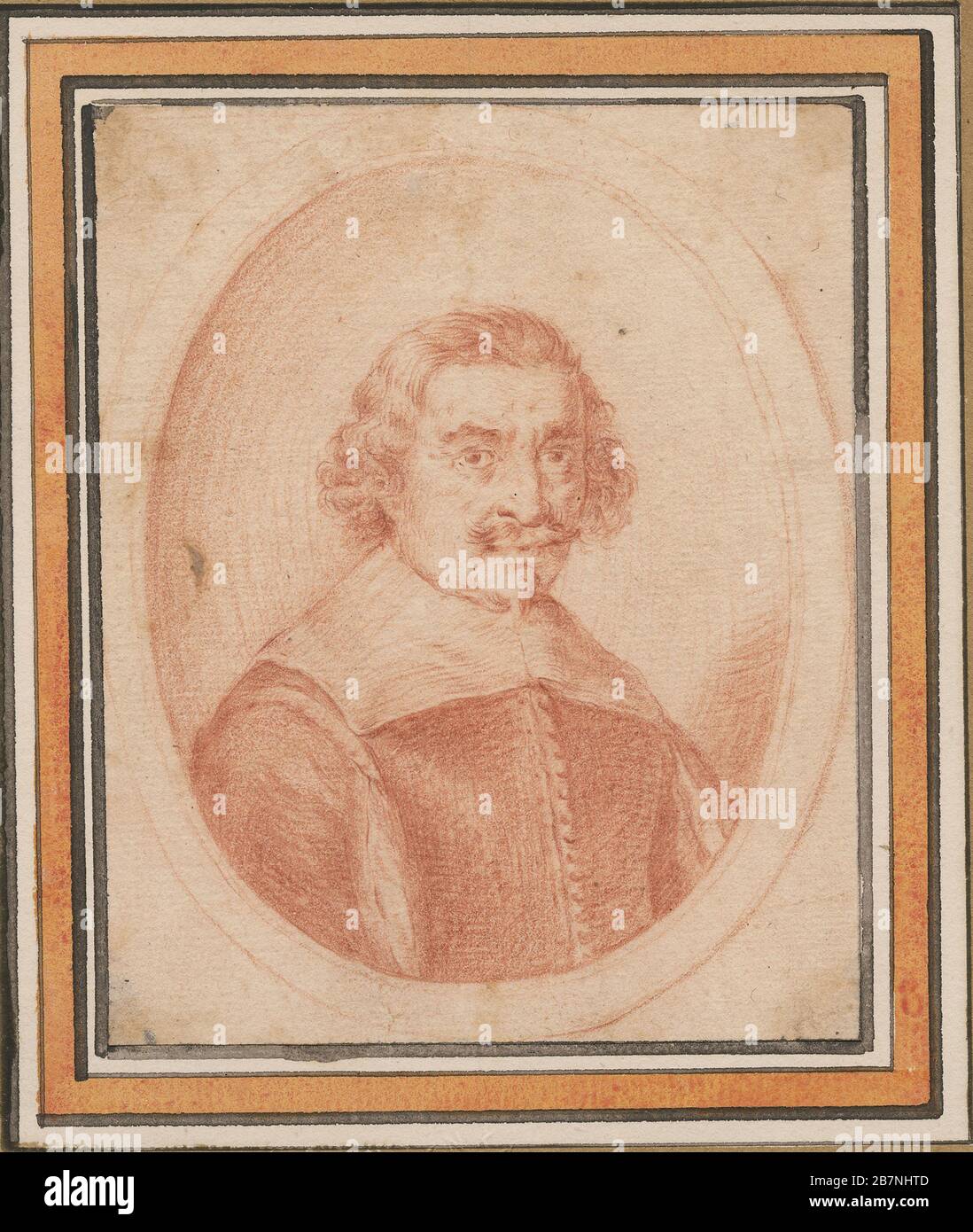 Portrait of Jacques Callot (1592-1635) , ca 1630-1634. Found in the Collection of Museum Plantin-Moretus. Stock Photo