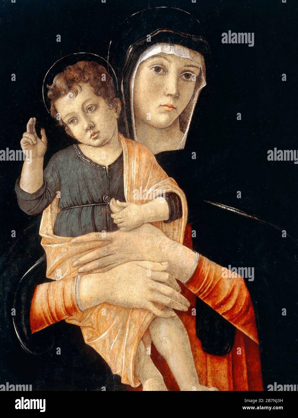 Madonna and Child, 1475-1480. Found in the Collection of Gallerie dell'Accademia, Venice. Stock Photo