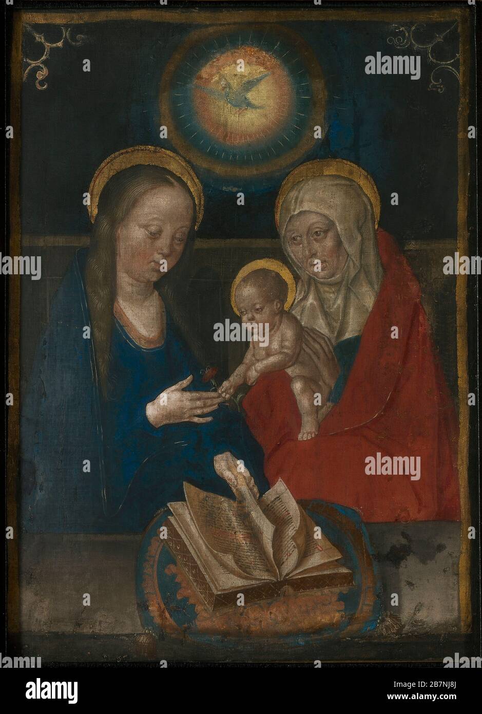 Virgin and Child with Saint Anne (Anna selbdritt), 1500. Found in the Collection of Museum Mayer van den Bergh, Antwerp. Stock Photo