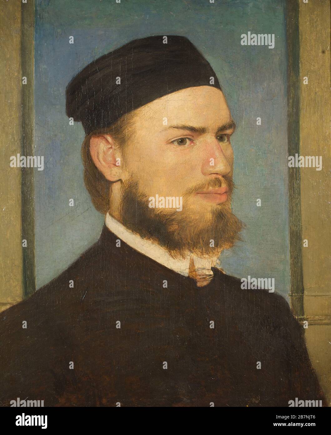Portrait of the painter Franz von Lenbach , 1862. Found in the Collection of &#xd6;sterreichische Galerie Belvedere, Vienna. Stock Photo