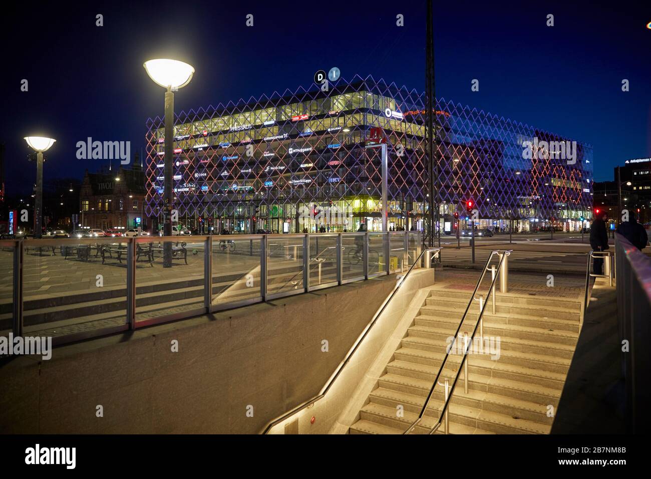 Copenhagen, Denmark’s capital,  City Hall Square modern shopping complex mall Stock Photo