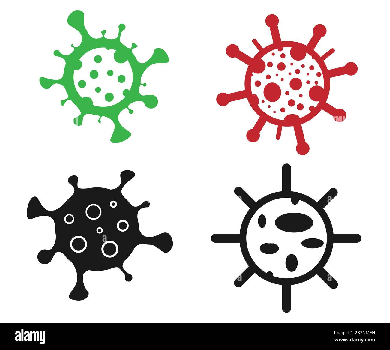simple virus icons, vector illustration Stock Photo