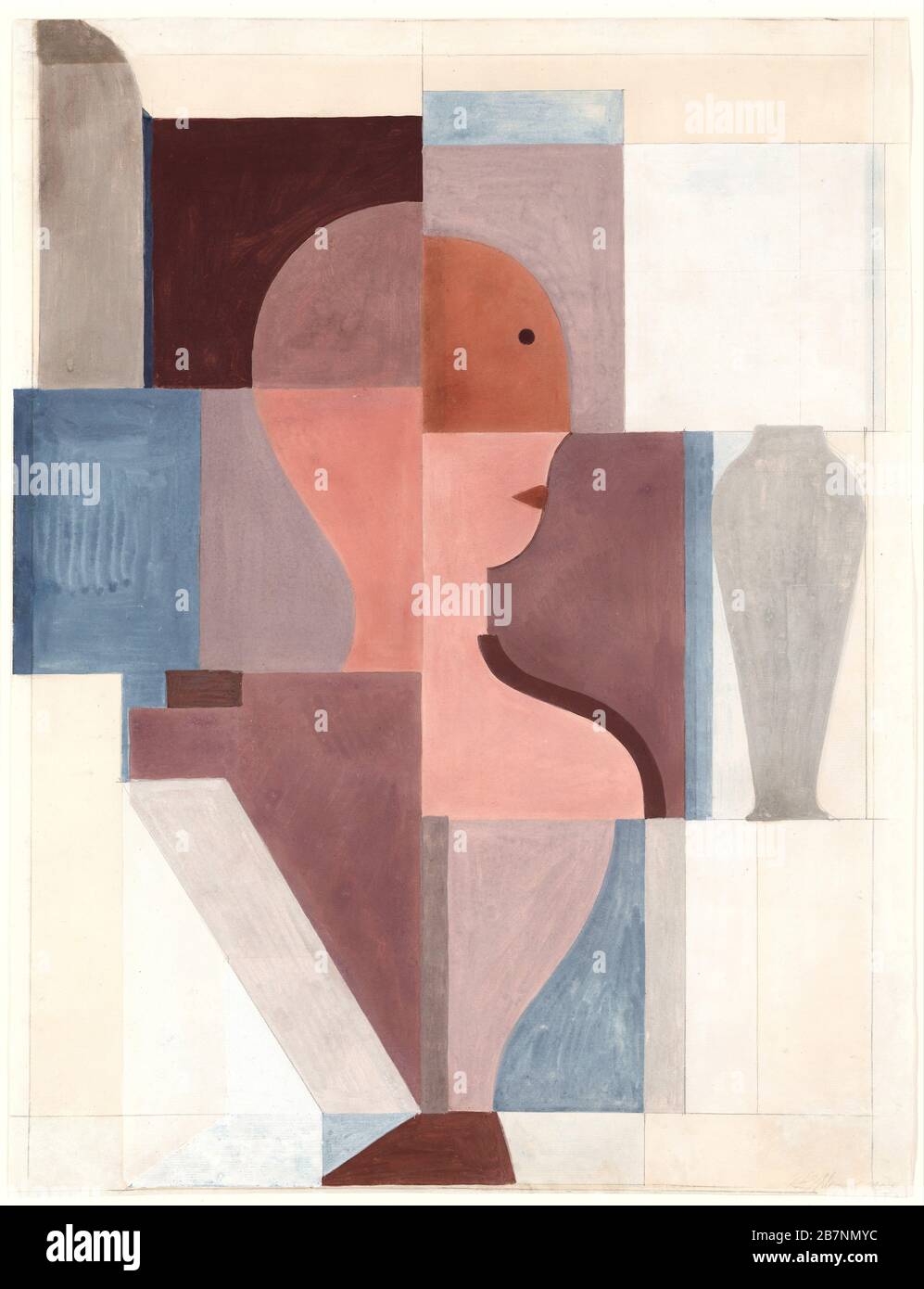 Split half figure to the right, 1923. Found in the Collection of Bauhaus-Museum Weimar. Stock Photo
