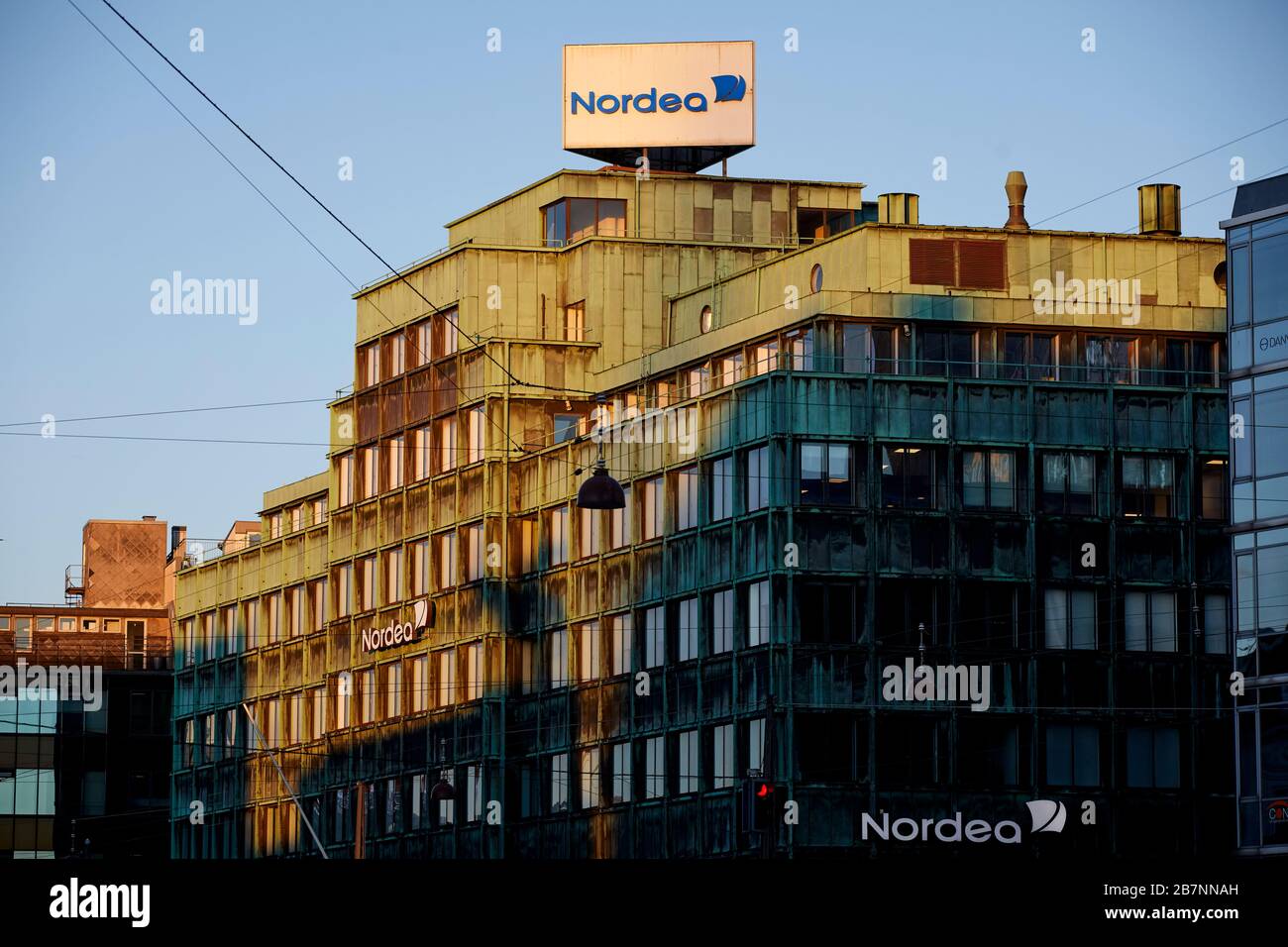 Copenhagen, Denmark’s capital, Nordea offices Stock Photo