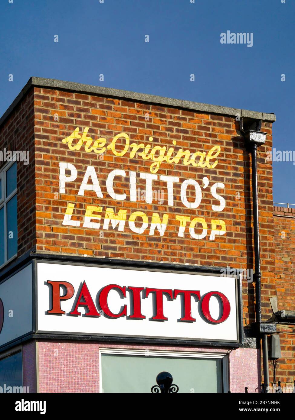 Pacitto's Ice Cream Parlour on Redcar Seafront famous for "Yellow Top