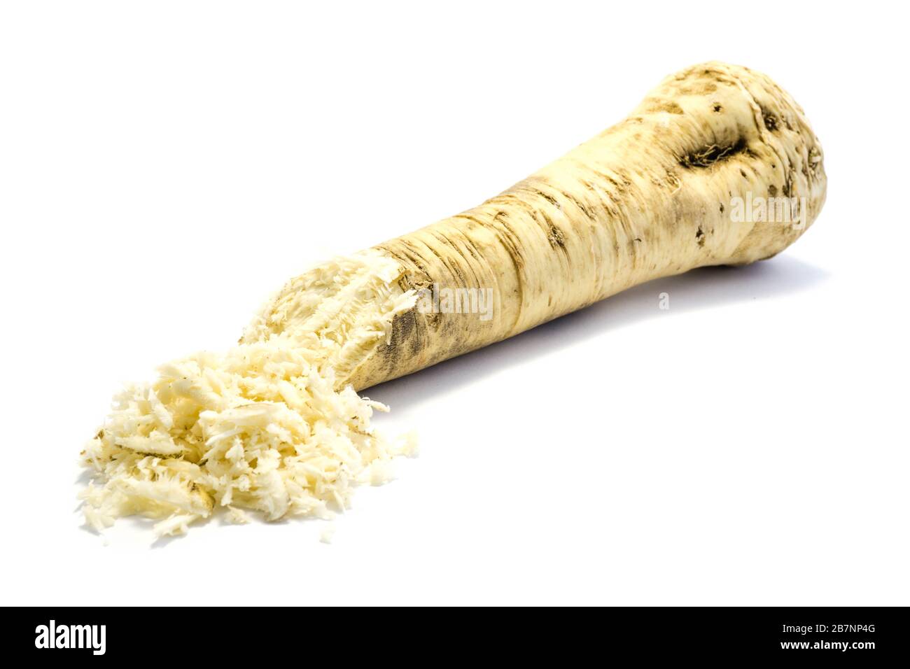 Fresh Ginger Root Stock Photo. horseradish isolated on white background Sto...